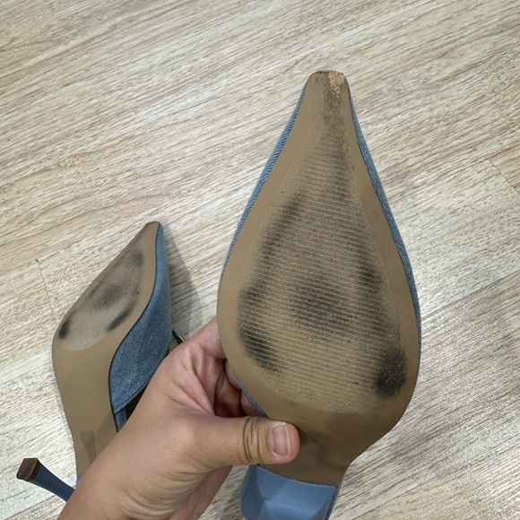 Steve Madden Brianne Denim Mules Heels - Picture 3 of 5